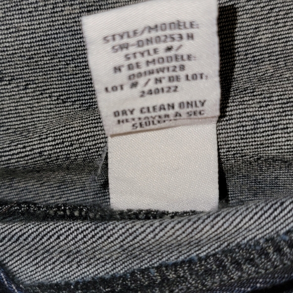 Helmut Lang denim motorcycle jacket women's size S - Picture 6 of 6